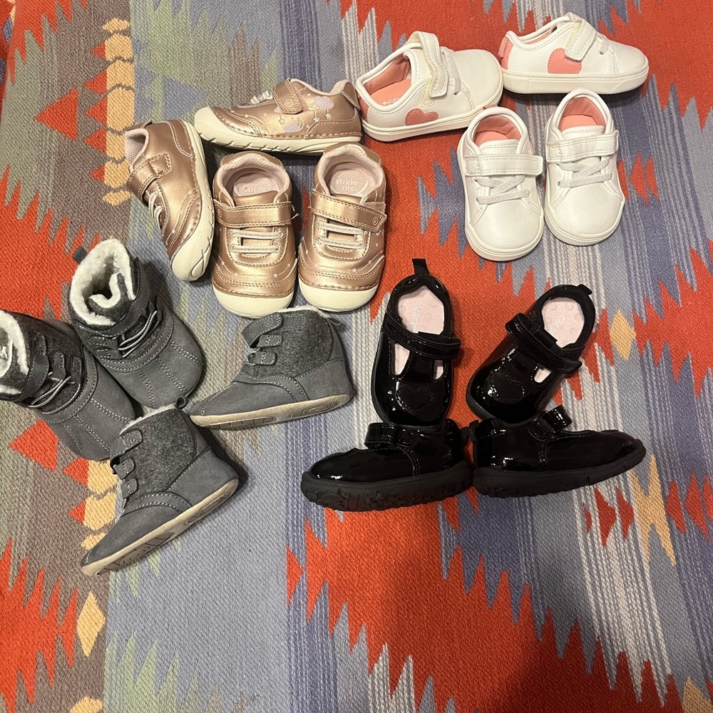 Baby Twin Shoe Collection - Pink, White, Gray, Black